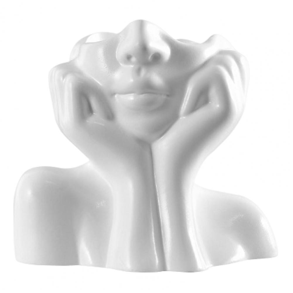 Colorful Plant Pot Abstract Face Flower Pot Hand-painted Abstract Face Shape Flower Pot Colorful Decorative Vase