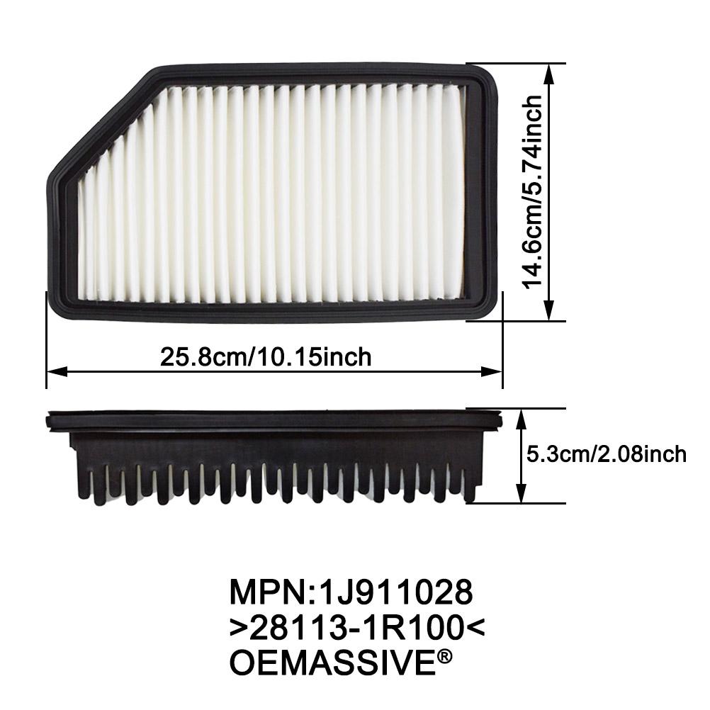 Car Engine Air Filter For Hyundai Accent Solaris Verna Veloster, For Kia Soul Rio Pride 28113-1R100 281131R100 Accessories Kit