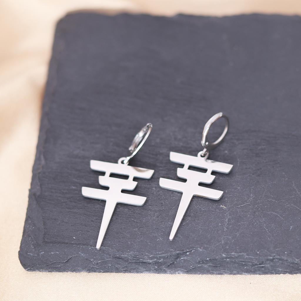 Kinitial Tokio Hotel Earrings Stainless Steel Tokio Hotel Pendant Logo Bill Kaulitz Logo Symbol Earring Wholesale