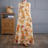 Sleeveless Plus Size Cotton Vintage Floral New In Dresses for Women Casual Loose Long Summer Dress