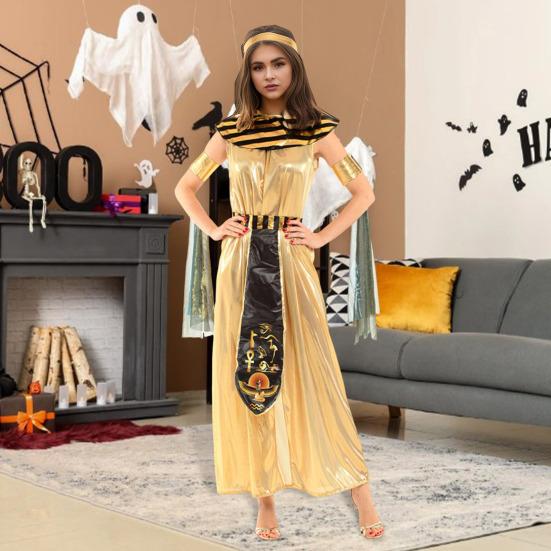 Костюм королевы Клеопатры для девочек, детский, платье Древнего Египта, аксессуар для косплея на Хэллоуин, для маскарадных вечеринок