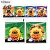 Self Adhesive Treat Bags 100 Pcs Small Halloween Bags Seal Clear Candy Dessert Snack Cookie Trick or Party Favors for Holiday Cute Cartoon Pouches