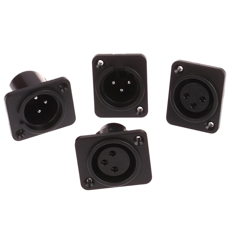 1 шт. Xlr 3-контактный штекерный разъем для панели аудио микрофона