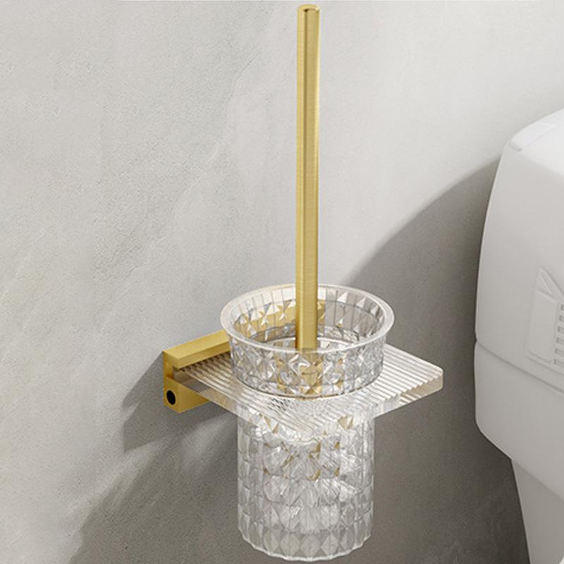 Акриловый стаканчик держатель для туалетной щетки набор алюминиевый настенный серый золотой черный белый туалет щетка полка комплект для ванной комнаты туалет