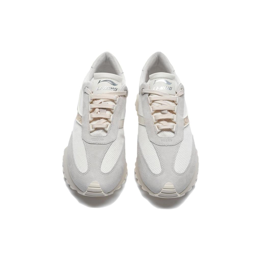 Li Ning Victory удобные универсальные амортизирующие прочные низкие кроссовки для бега мужские кроссовки бежевые ALFR115-2