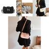 Chic Street Style Chain Shoulder Bag For Women 2024 Trendy Bowknot Pu Leather Purse
