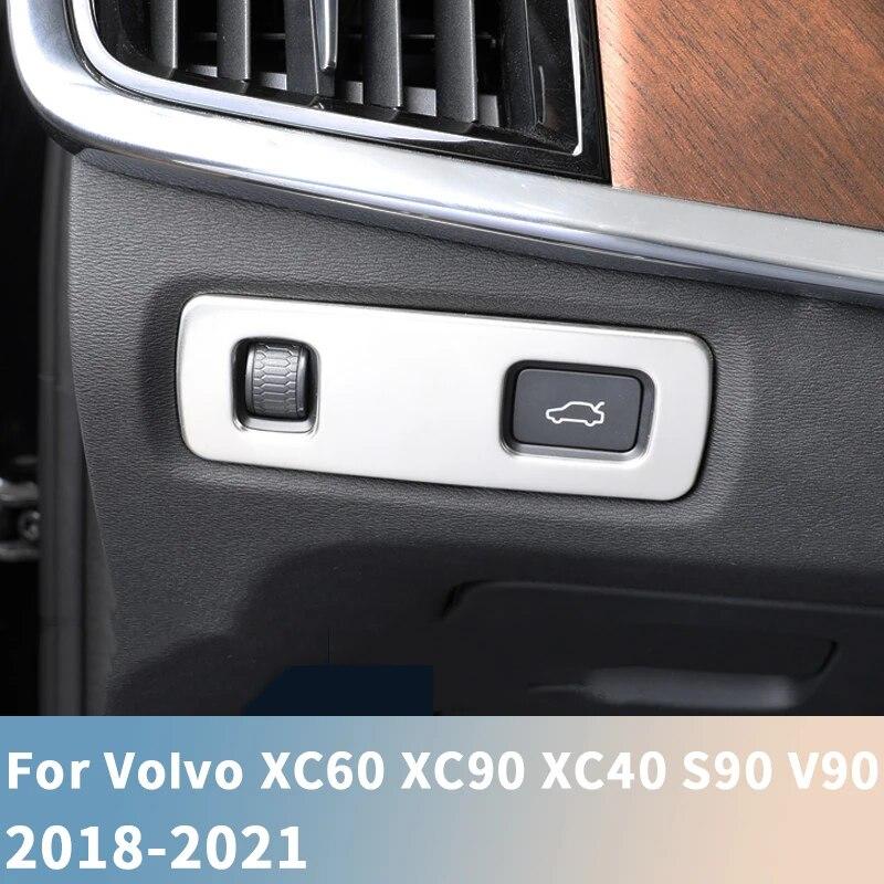 Для Volvo XC60 XC90 XC40 S90 V90 2018-переключатель автомобильных фар из нержавеющей стали с блестками, регулировка фар, наклейка, накладка