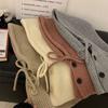 Snood Collar Knitted Hat Windproof Hooded Scarf Winter Beanie Cap Men Women