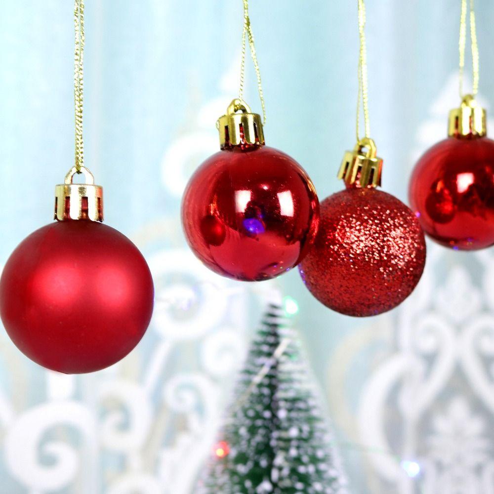 44pcs Shatterproof Christmas Ball Set 3/4/5CM Hanging Ornament New Year