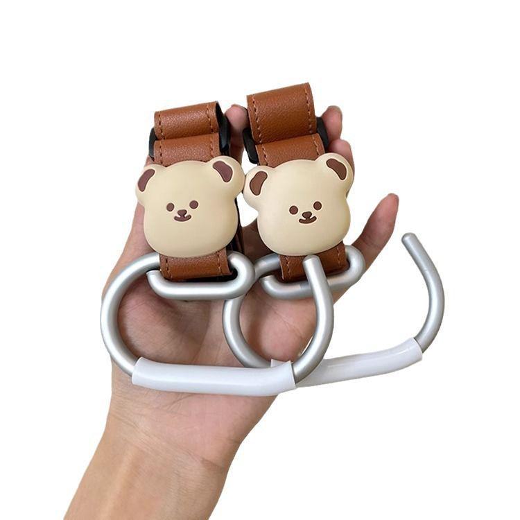 Universal Leather Stroller Hook - Large Aluminum Alloy Pram Accessory