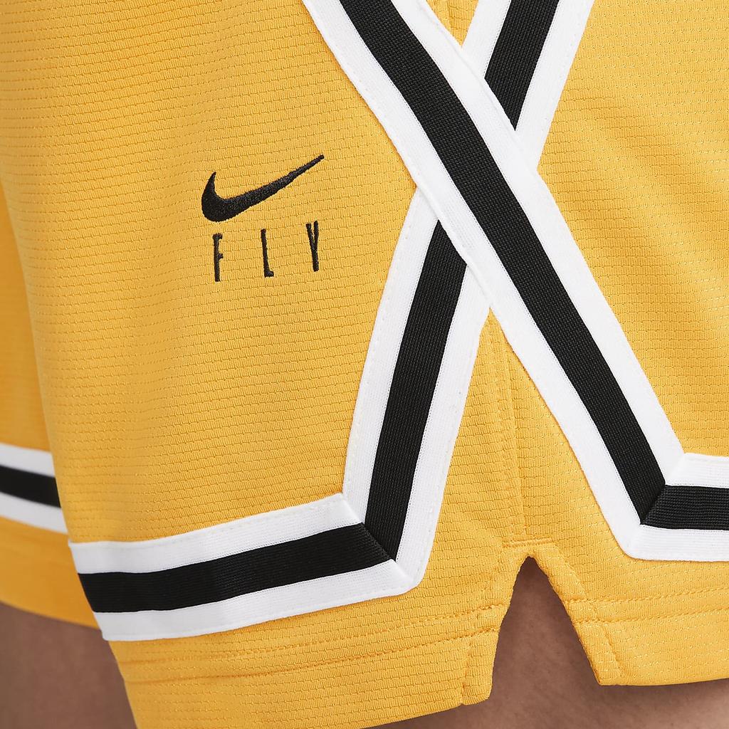 Nike Fly Crossover Logo вышитые прямые стандартные шорты женские шорты желтые DH7326-848