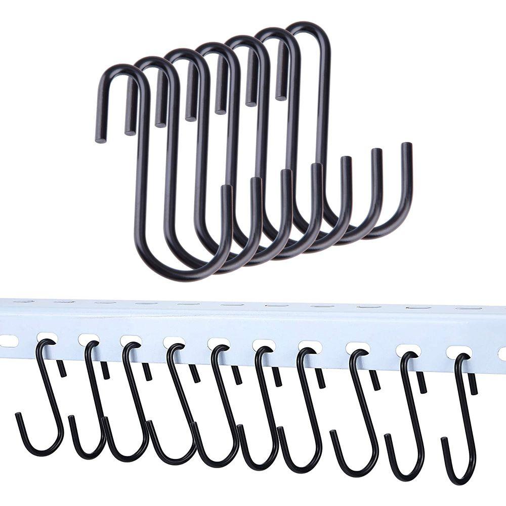 10/15/20/25/30pcs Household Organizer Stainless Steel Storage Rack Hanger Clasps Hooks S Shaped Hook