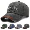 Men M Letter Wash Baseball Cap Outdoor Adjustable Sunscreen Leisure Hat Spring Autumn Travel Tourism Beach Vacation
