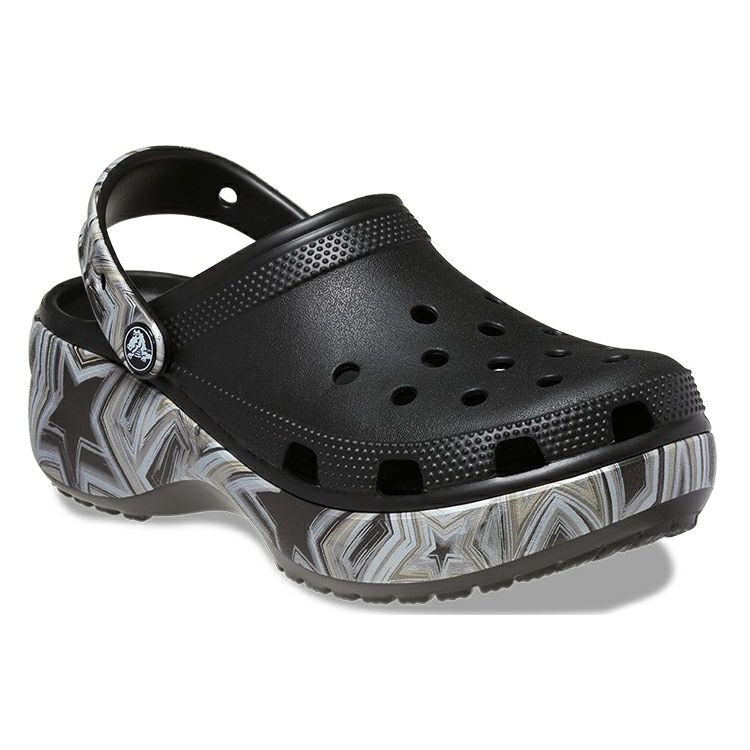 Crocs Классические клоги EVA Женская обувь Черный Мультиколор 208123-0C4