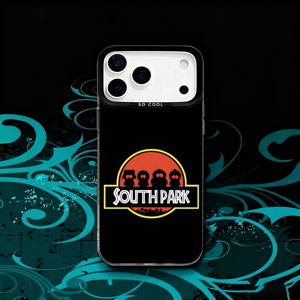 Мультяшный Чехол для Телефона S-South P-Park Матовый Защита от Отпечатков Пальцев Для iPhone 17,16,15,14,13,12,X,8,Pro,Max,Plus,SE4,Air,Mini