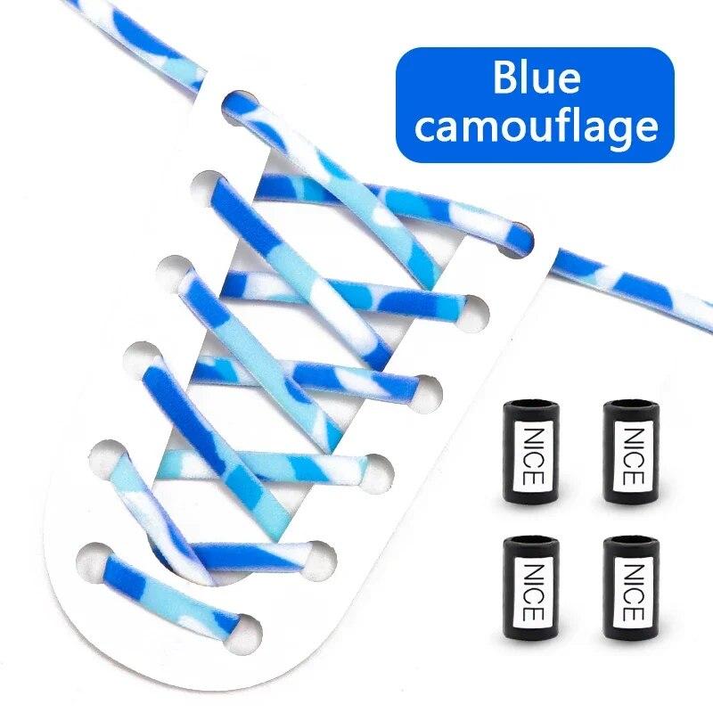 НОВЫЕ эластичные шнурки для кроссовок без завязок, шнурки для обуви с круглым металлическим замком, мужская и женская обувь для бега, кружевные аксессуары, 1 пара