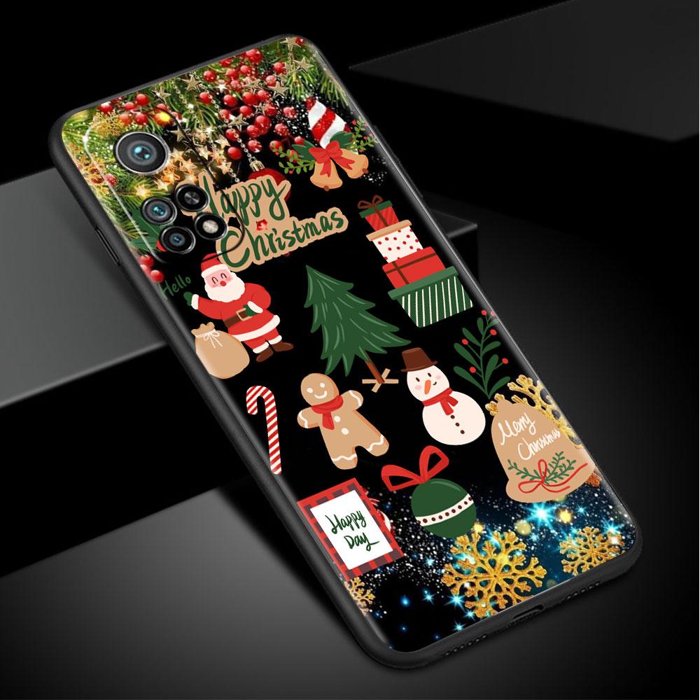 Рождественский чехол с милым лосем с красным носом для Xiaomi Mi Poco X3 NFC M4 M3 Pro F3 GT F1 11 Lite Note 10 11T 10T 9T Задняя мягкая телефонная крышка