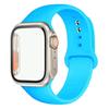 Силиконовый ремешок+Чехол для Apple Watch Band 44 мм 45 мм 41 мм 40 мм Закаленное стекло Cover Изменить на Ultra iWatch Series 9 8 7 SE 6 5 3