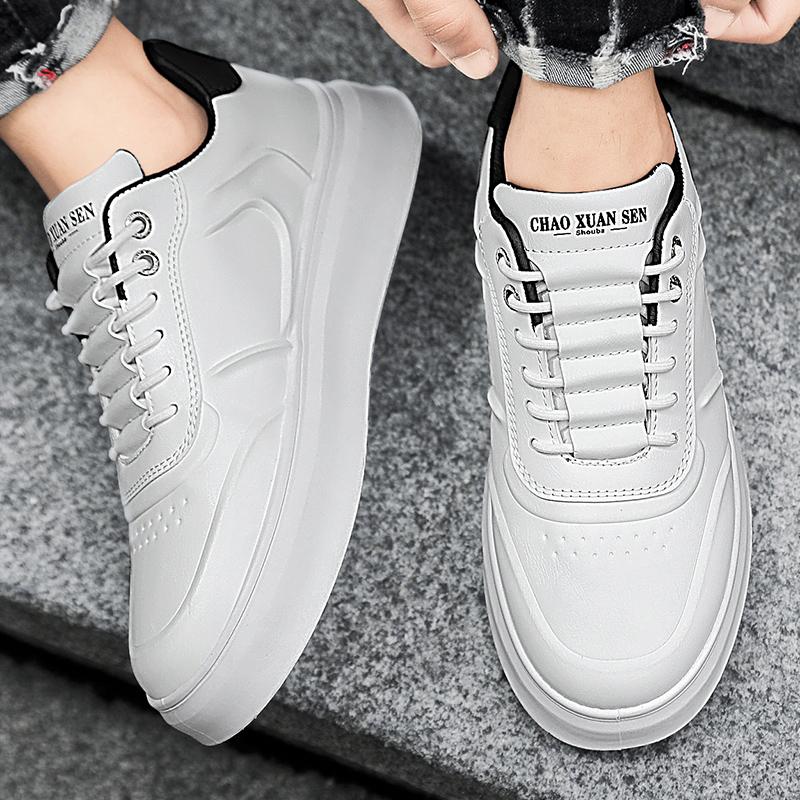 New Men Sneakers Casual Shoes Men Flats Lightweight PU Leather Breathable Shoe Male White Sports Tennis Shoes Zapatillas Hombre