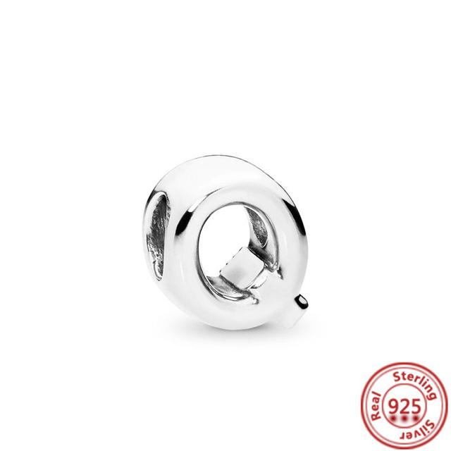 Новые 100% стерлингового серебра 925 пробы, буквы алфавита A-Z, очаровательные бусины, подходят для новых подвесок, браслетов, подвесок, женских ювелирных изделий