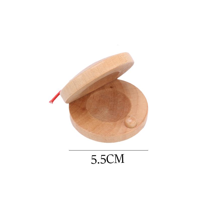 Детские музыкальные инструменты Игрушки Мини-аксессуары для детской коляски из дерева Хлопушка Цвет бревна Колокольчик Песочный молоточек Звук TMZ