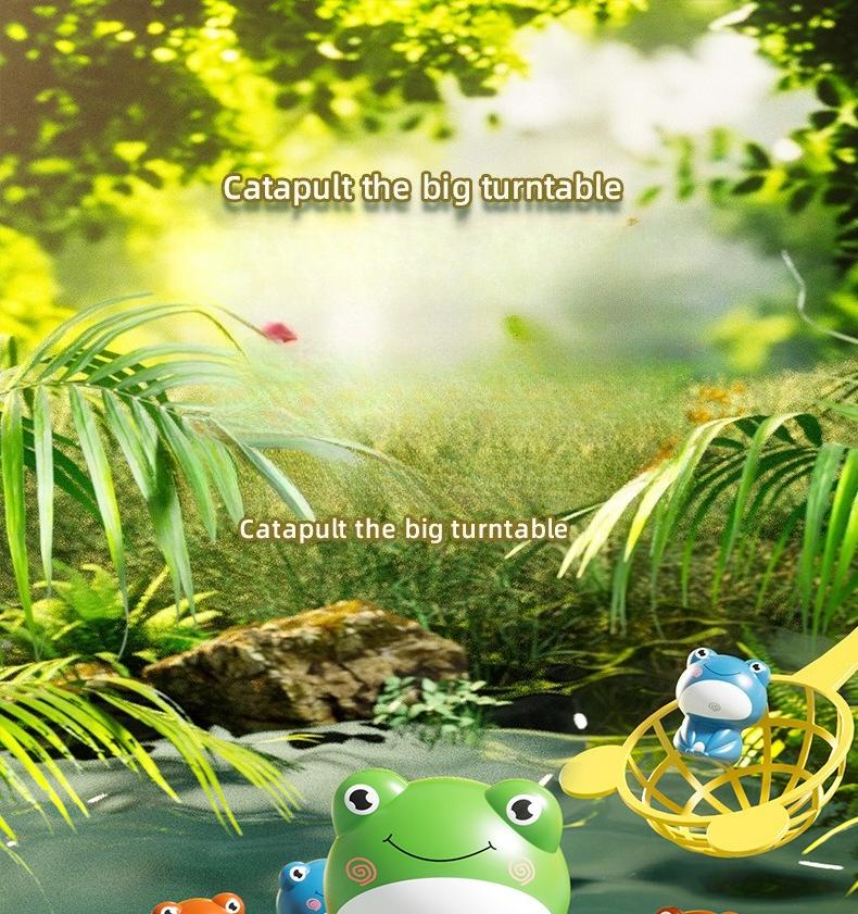 1 КОМПЛЕКТ Детская катапультирующая лягушка вертушка мультяжная сеть для ловли лягушек тренировка концентрации звук и свет электрическая игрушка