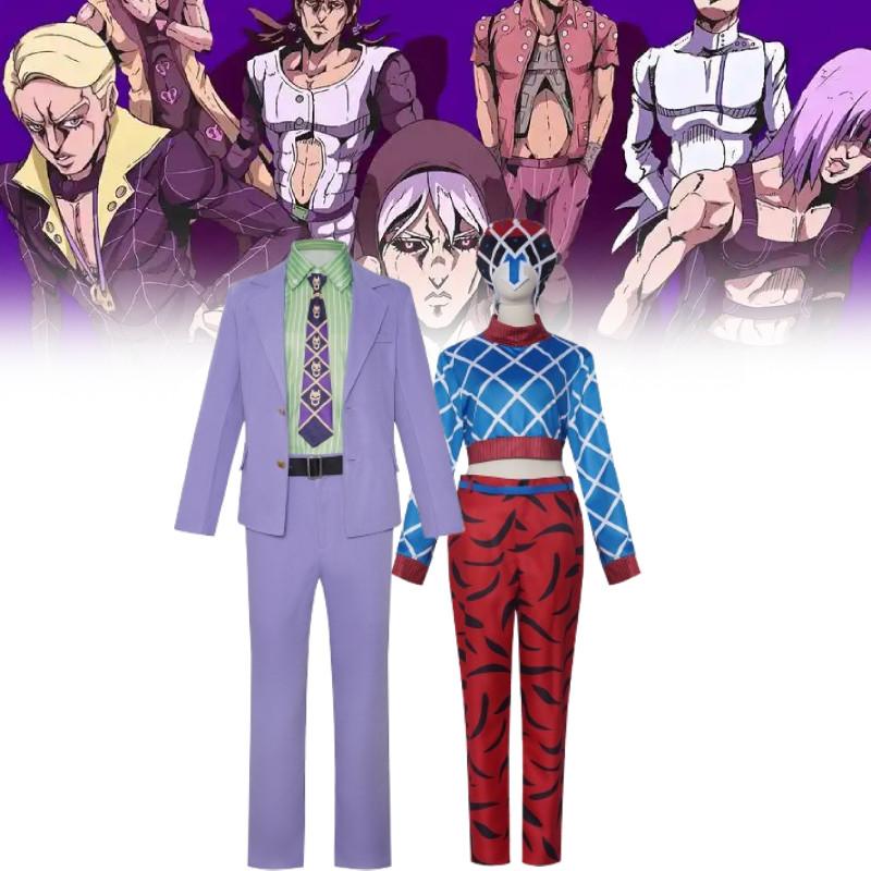 Jojos Bizarre Adventure Кира Ёсикагэ Гвидо Миста Костюм для косплея для аниме ролевой игры