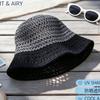 Hat women's knitted bucket hat summer sunscreen visor new sun hat showing washbasin hat