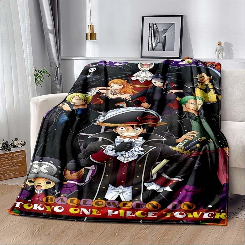 Anime One Piece 3D Printed Art Fleece Blanket for Beds Hiking Picnic Thick Quilt Fashionable Bedspread Fleece Throw Blanket