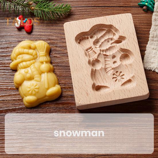 Деревянная 3D форма для печенья, животное, цветок, снежинка, Санта, пищевая антипригарная форма, можно мыть в посудомоечной машине, форма для шоколадного печенья, конфет, инструменты для выпечки, кухонные принадлежности