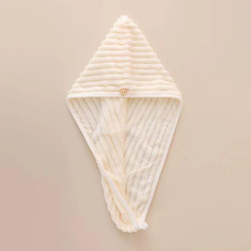 Шапочка для волос с волнистым узором, полотенце, утолщенная, мягкая, с сильным впитыванием воды, милая, быстросохнущая повязка на голову