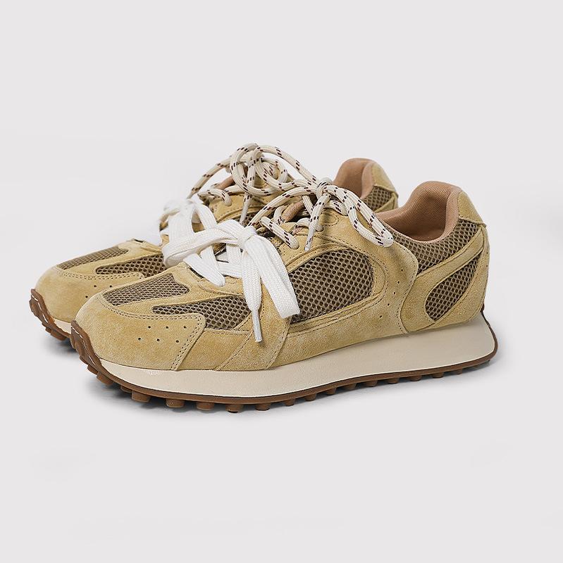 New Grape Mother With The Same Fashionable Retro Pair Of Shoelaces Spliced Mesh Versatile Casual Style Sports Shoes Women