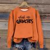 Grinch Printed Colorful Cotton Women's Autumn/Winter Pullover Sweatshirt