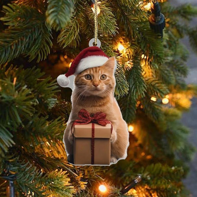 Многоцелевой Стильный Рождественский Брелок с Мопсом, Мультяшные Коты, Прочная Акриловая Подвеска-Шарм для Сумок, Подвесное Украшение