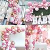 Guirlande De Ballons Rose,arche ballon anniversaire Pour Mariage Filles Bébé Douche Fête d'anniversaire DécorationsDeco Anniversaire