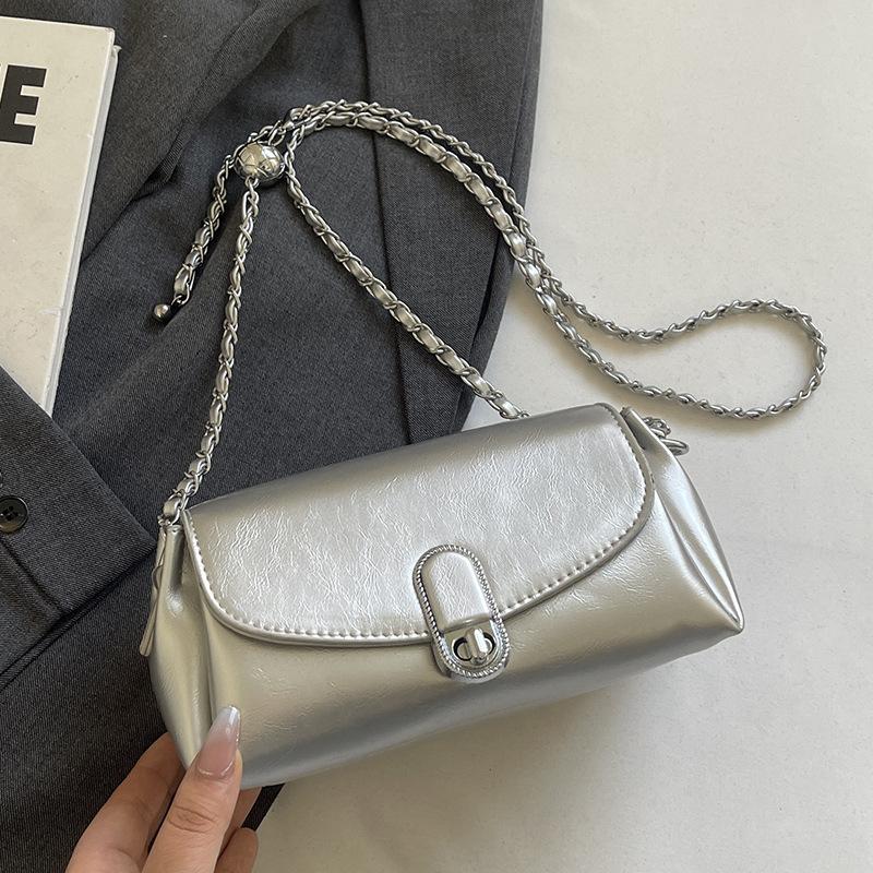 Korean Version Trendy Fashion Versatile Simple Chain Small Square Bag High-end Niche Design Versatile Temperament Messenger Bag
