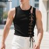 Men Sleeveless Bandage Casual Basic Tank Tops