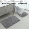 Absorbent Toilet Rug U Shaped Plush Floor Mat Machine Washable Non Slip Contour Bathroom Rug Dry Quickly for Toilet