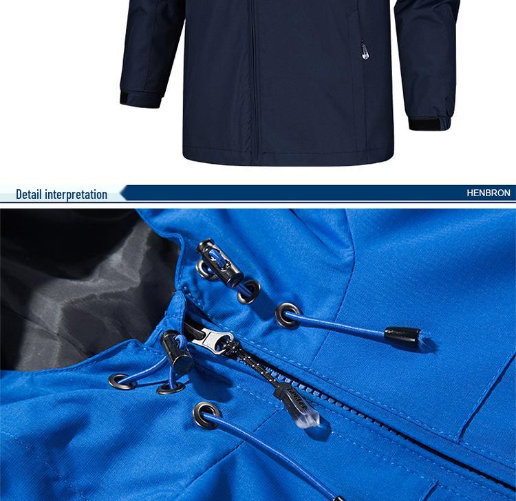 Men's Windproof Waterproof Spring/Autumn Jacket, Customizable Logo, Team Uniform