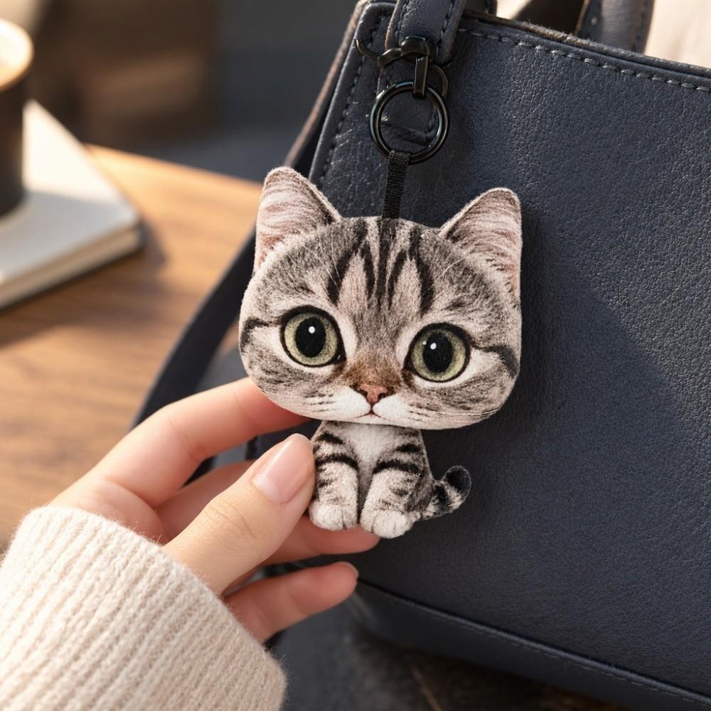Plush Doll Bag Pendant Cartoon Design Car Key Ring New Cat Plush Doll Keychain Gifts