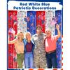 4th of July Decorations Foil Fringe Curta for Memorial Day, 2 Pack Fourth of July Decor Party Backdrop Red White and Blue Tel Streamer, Patriotic