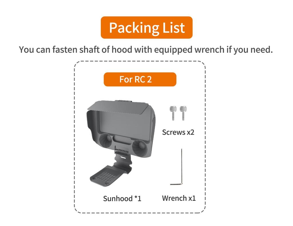 Sun Visor Cover for DJI Mavic 4 RC 2 Remote Control Sun Joystick Screen Protector for DJI Mavic 4 4 RC 2 Sunshade Drone Accessories 2-in-1 Pro, Hood,