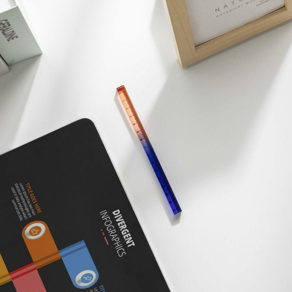 Многофункциональные градиентные прямые линейки 15см 20см 30см инструменты для рисования своими руками математическая чертежная линейка офис