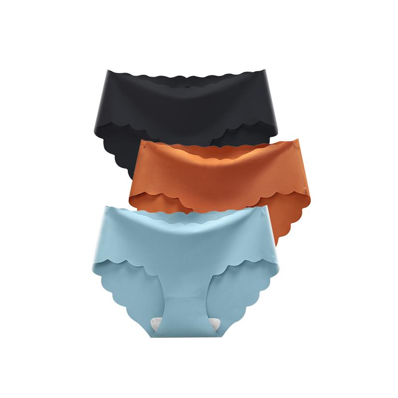 Women's Seamless Panties Sexy Lingerie Underwear 3Pcs/Set For Female Shorts Women Briefs Underpanties Panty Plus Size Pink M-2XL