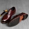 Кожаные формальные мужские кожаные туфли Goodyear Business Trend из воловьей кожи с дышащей дезодорирующей подошвой на шнуровке