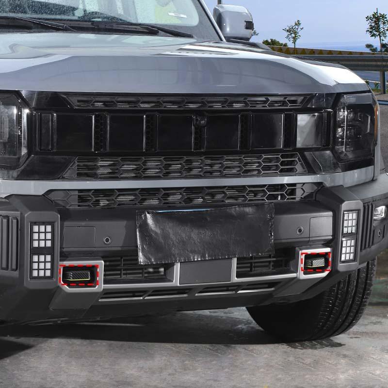 Накладка-декорация на передний бампер автомобиля, крюк для буксировки, для Jetour Traveler 2023+ / Jetour Shanhai T2 2024+, внешние аксессуары, АБС-пластик