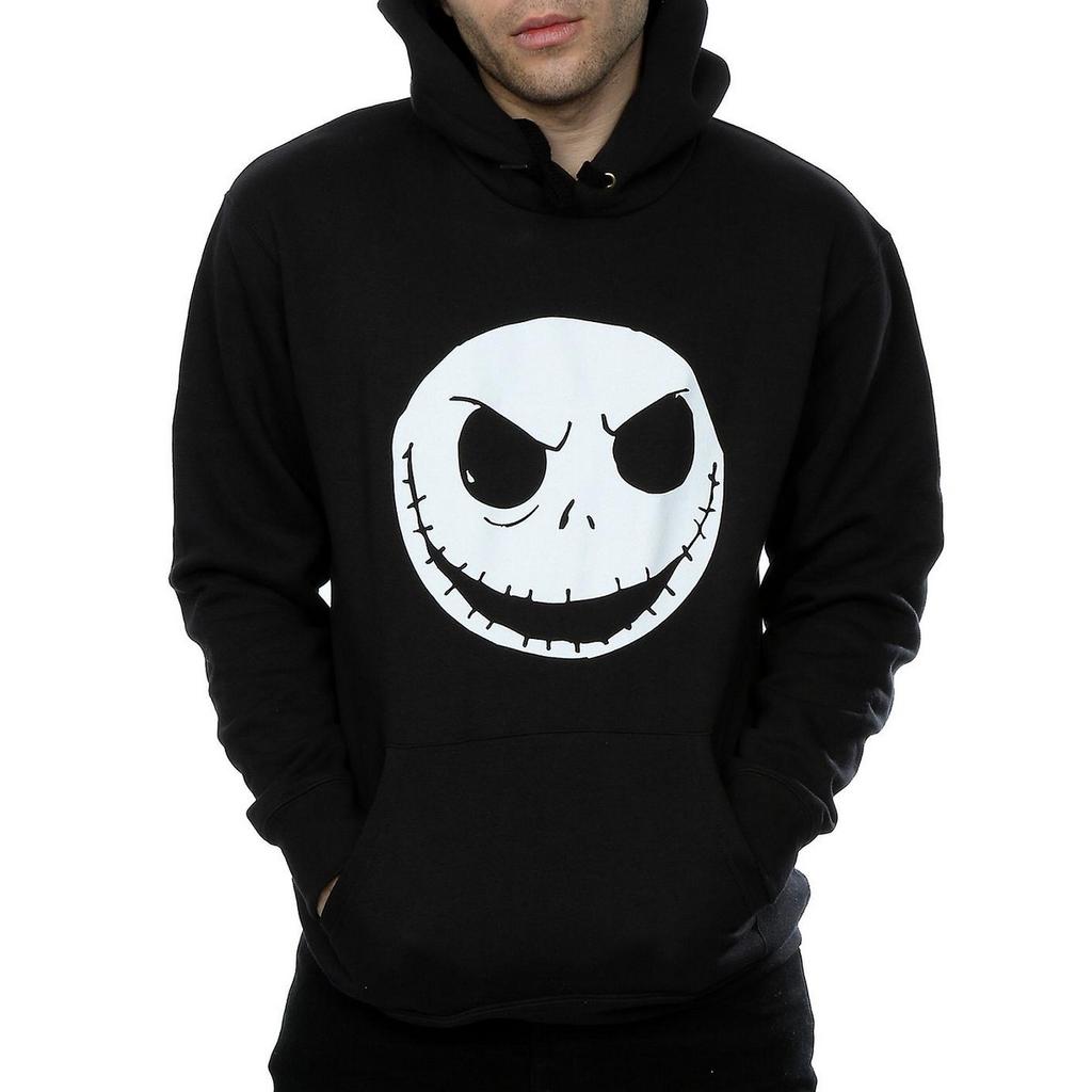 Nightmare Before Christmas Mens Jack Skellington Face Cotton Hoodie