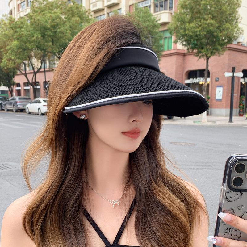 Новая летняя пустая верхняя шляпа от солнца с защитой от УФ-излучения для женщин, повседневная соломенная шляпа с широкими полями для пляжа и путешествий, женская шляпа от солнца