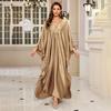 Luxuary Beach Cover Ups Golden Kaftans for Women Bust Hand Woven Maxi Dresses Summer Holiday Bathing Suits