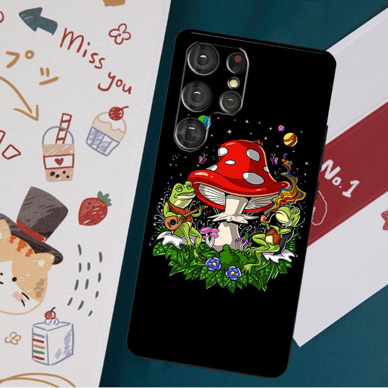 Shrooms Hippie Magic Mushroom Case For Samsung Galaxy S23 S22 S21 Ultra S20 FE Note 20 Ultra S8 S9 S10 Note 10 Plus Cover